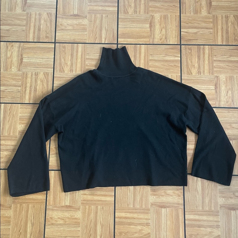 Seven Sisters Black Turtleneck Sweater